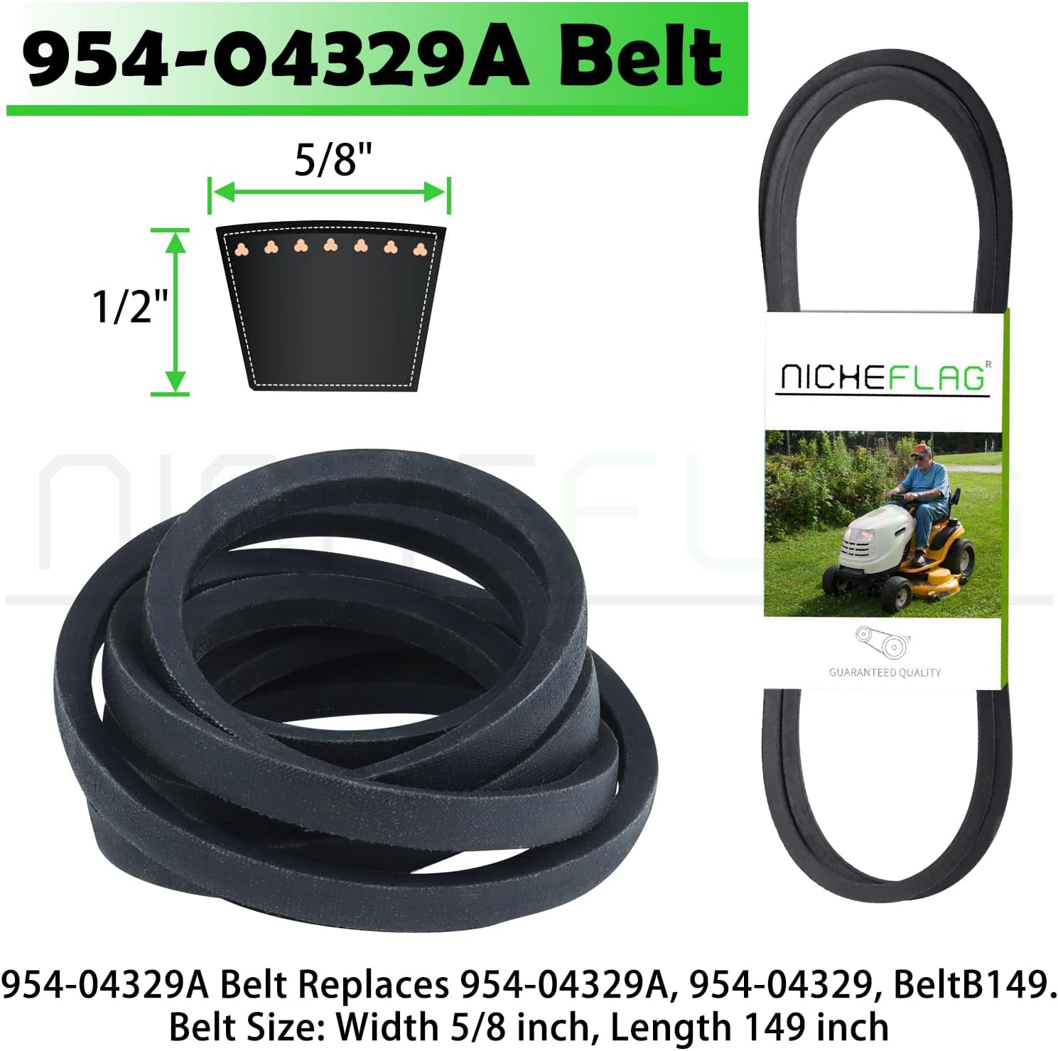 54 inch Deck Rebuild Kit for Cub Cadet ZT1 54, RZT L54, ZT2 54 KW FAB, RZT S54 Includes 3x918-06978 Spindle Assembly 1x954-04329A Belt (5/8x149) 3x942-05056 Blades and Idler Pulley Kit
