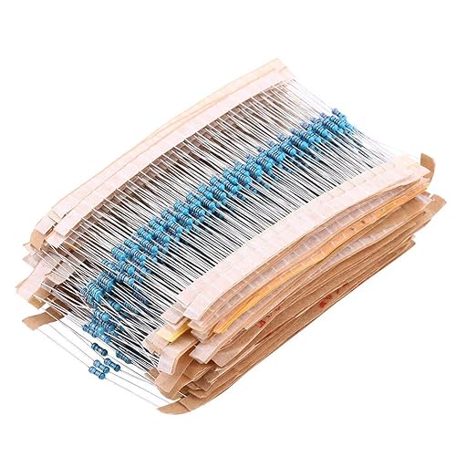 Miniatura 8 de 1280pcs 1/4W Resistores Kit 64 valores ohmios Resistencia de película metálica Surtido Componentes Set 1-10M
