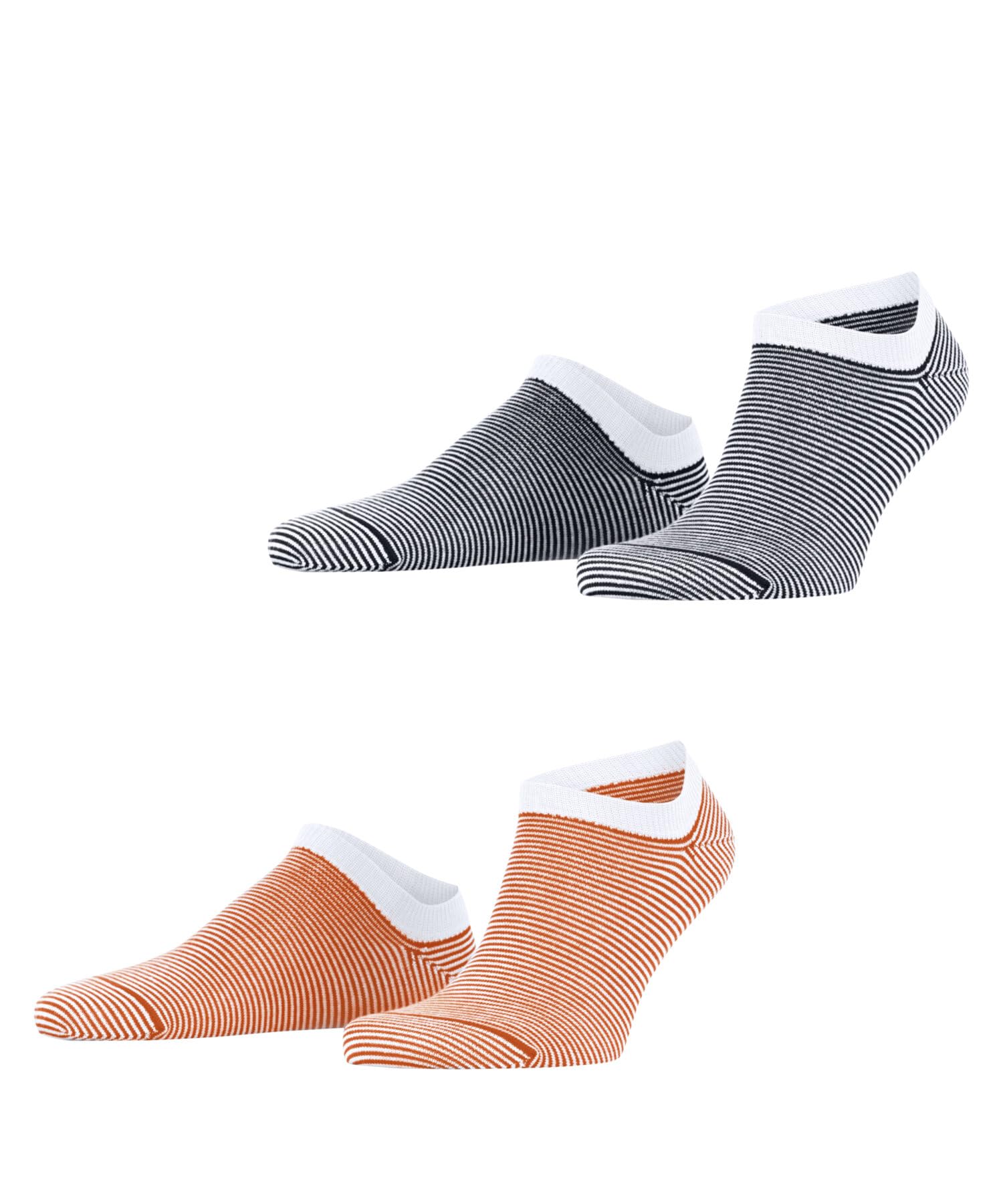 ESPRIT Herren Fine Stripe 2-Pack Sneakersocken atmungsaktive nachhaltige biologische Baumwolle verstärkte Herrensneakersocken langlebig strapazierfähig hautfreundlich gestreift Multipack 2 Paar