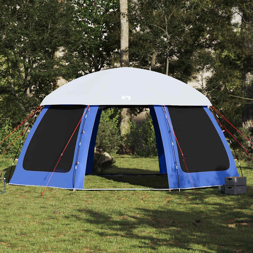 Tente de piscine avec auvent amovible Bleu azur 510 x 510 cm