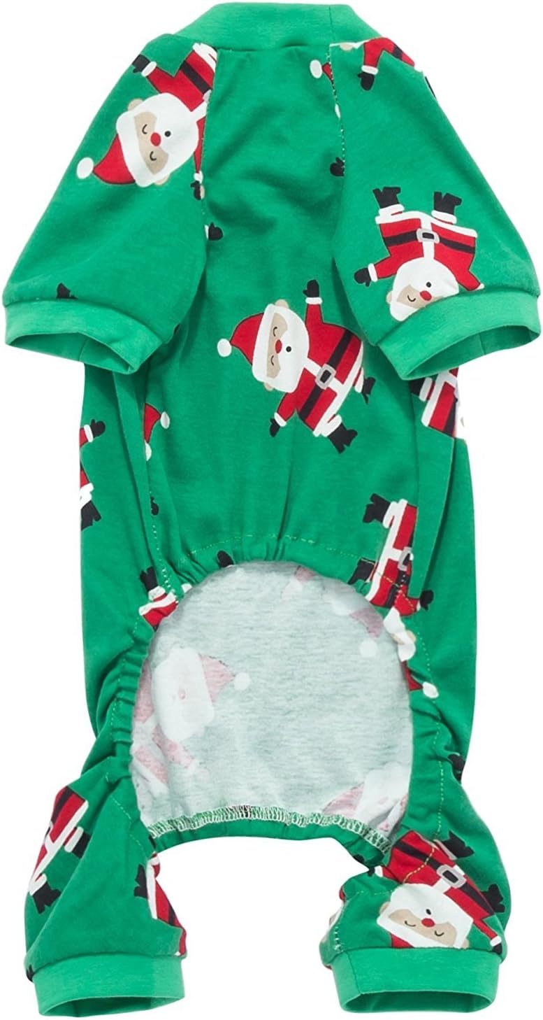 Lanyarco Green Santa Claus Christmas Puppy Cat Pajamas - Image 3