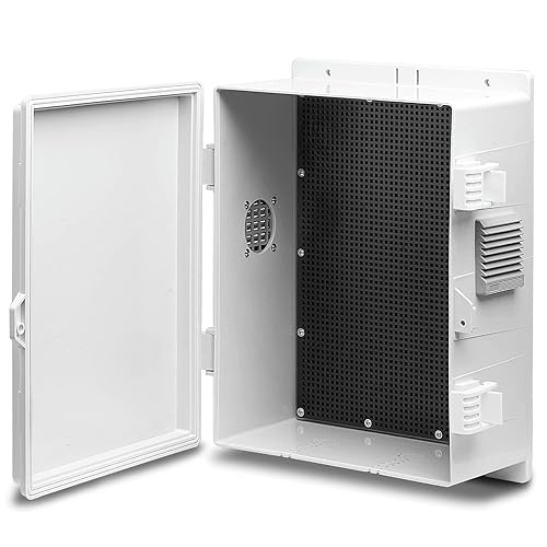 Caja de conexiones eléctricas para exterior, recinto resistente al agua de ABS con panel de montaje interno y tapa con bisagras, 9.2" H * 7" L *