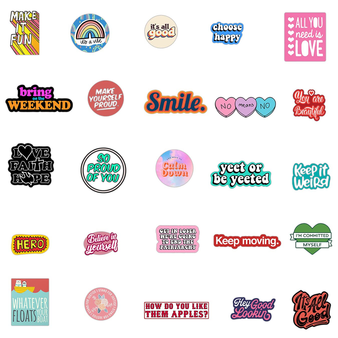 300 Autocollants Motivationnels Avec Affirmations Positives - Imperméables, Réutilisables, Pour Déco D'objets - 5