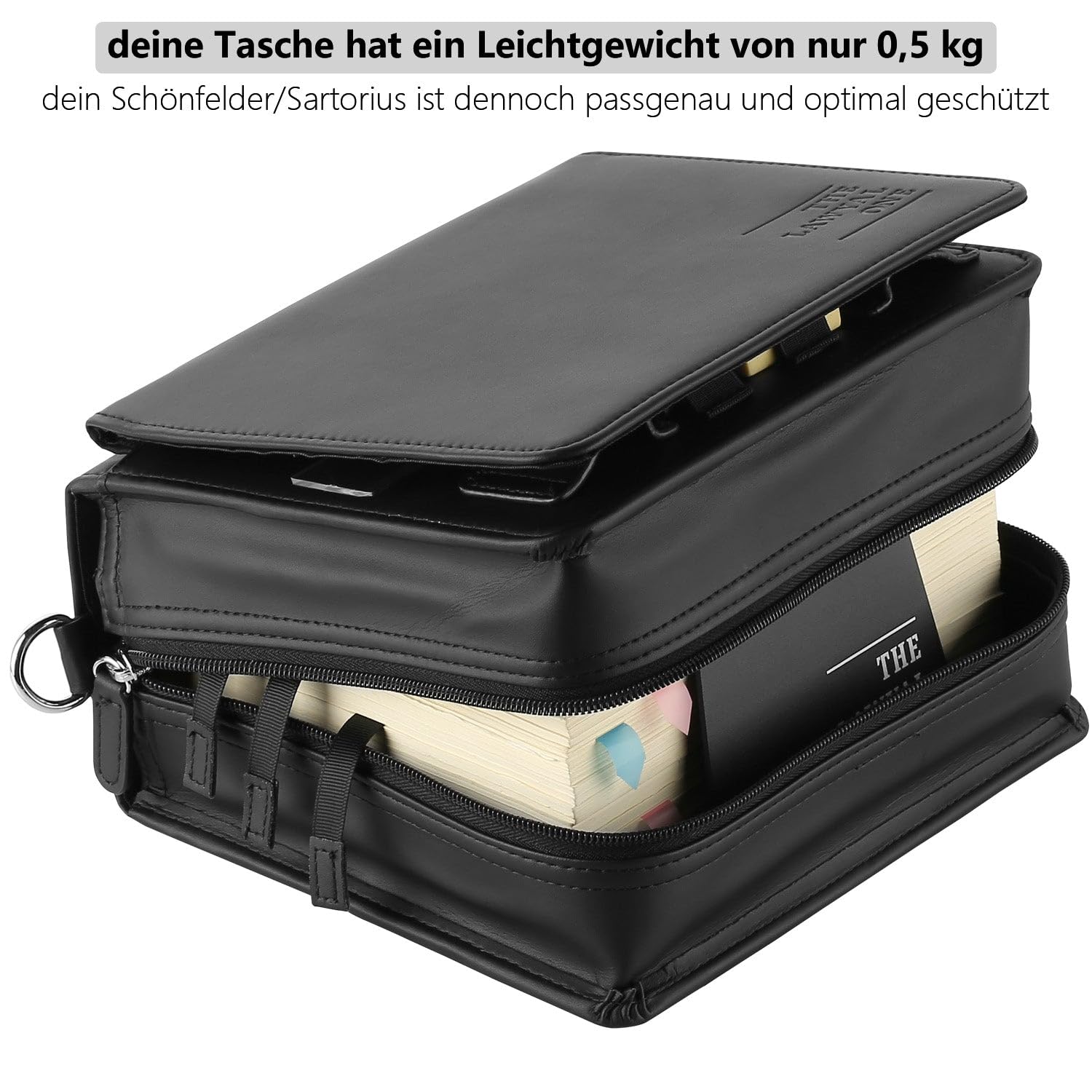 The Lawyal One Habersack Tasche XL Kunstleder Federmäppchen Schwarz Jura