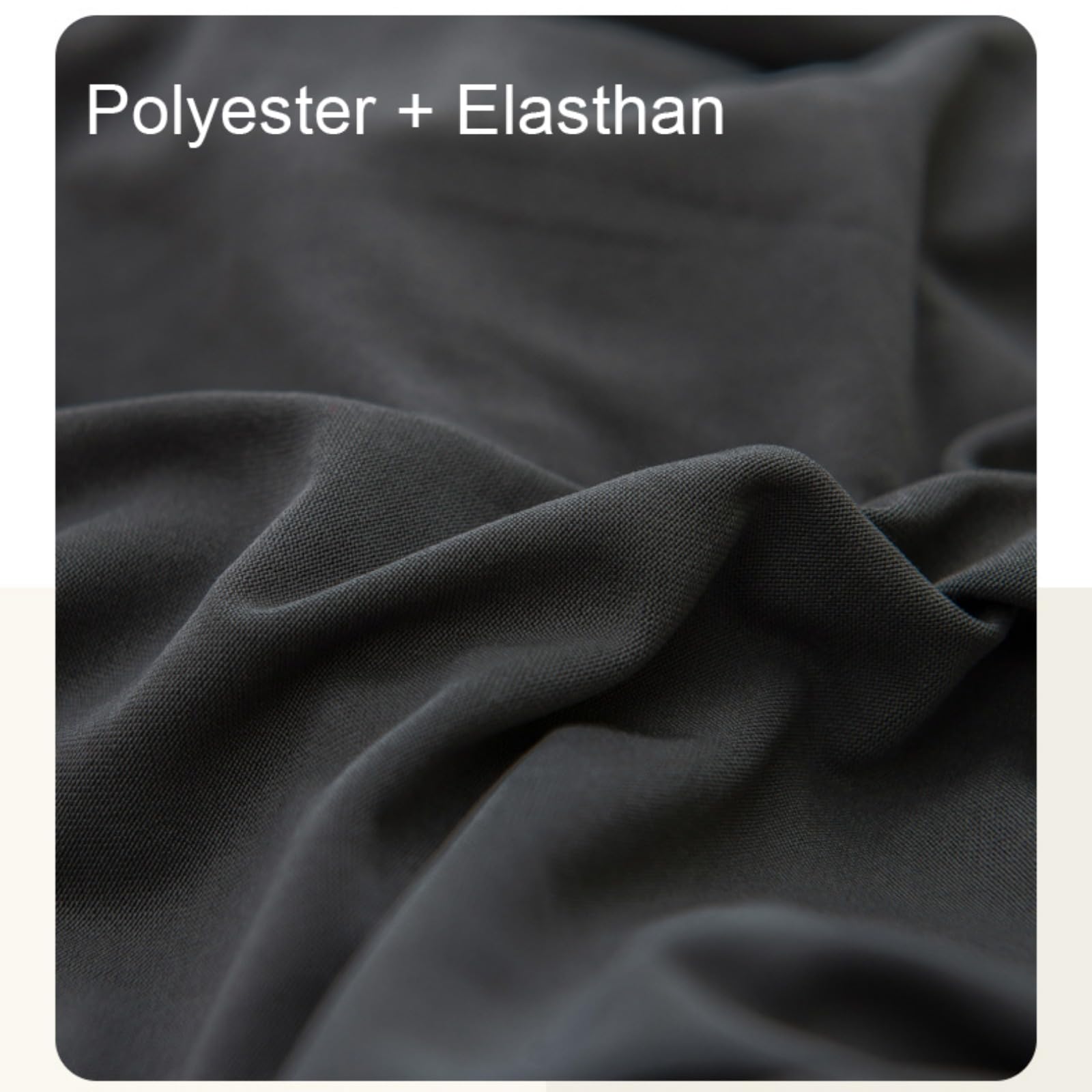 8er Set Stuhlhussen, Stretch Stuhlhusse für Esszimmerstühle, Einfarbiger Waschbarer Abnehmbarer Stuhlbezug für Esszimmer, Hotel, Hochzeit, Partys Deko (Beige)
