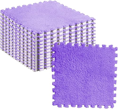 10 Pièces 30x3 0cm/11.8x11.8in Tapis de Sol en Mousse de Puzzle en Peluche, Tapi