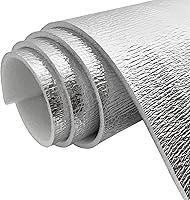 MOTUKA 40x80 Reflective Foil Insulation Foam Core Radiant Heat Barrier Shield - 21.53 Sqft Easy Install White Foam