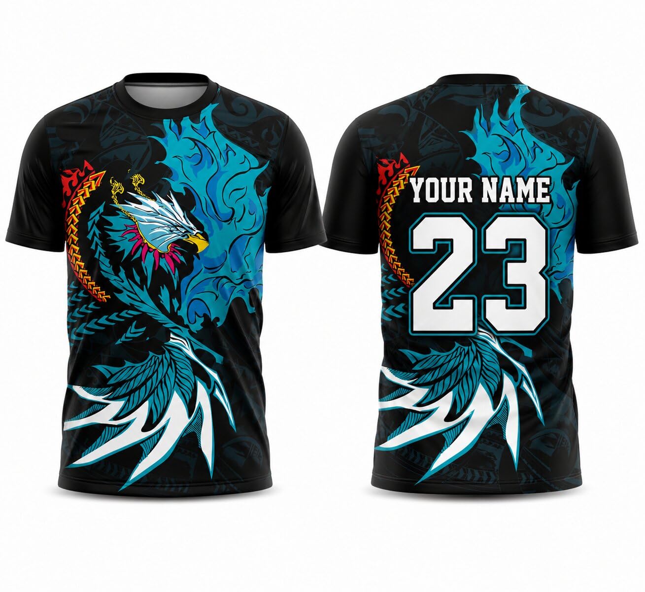 vendsy Customized Name & Number Sports Jersey T-Shirt for Men & Boys | Cricket, Football & Multi-Sports (Small to XXL)-picture-35