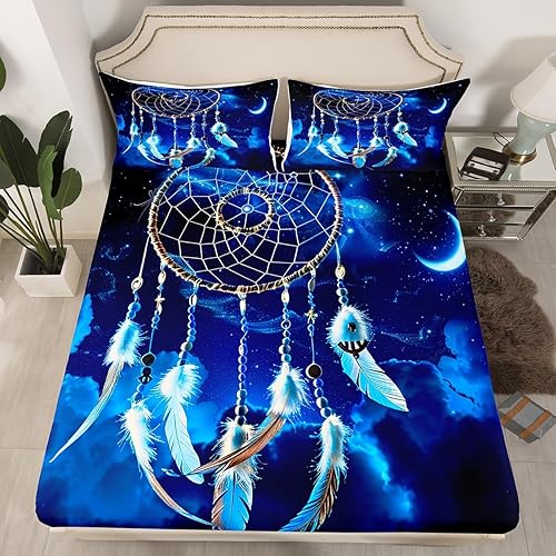 Miniatura 9 de Juego de sábanas de Navidad para árbol de Navidad con bolsillo profundo, sábana bajera ajustable de microfibra súper suave con purpurina (1 sábana