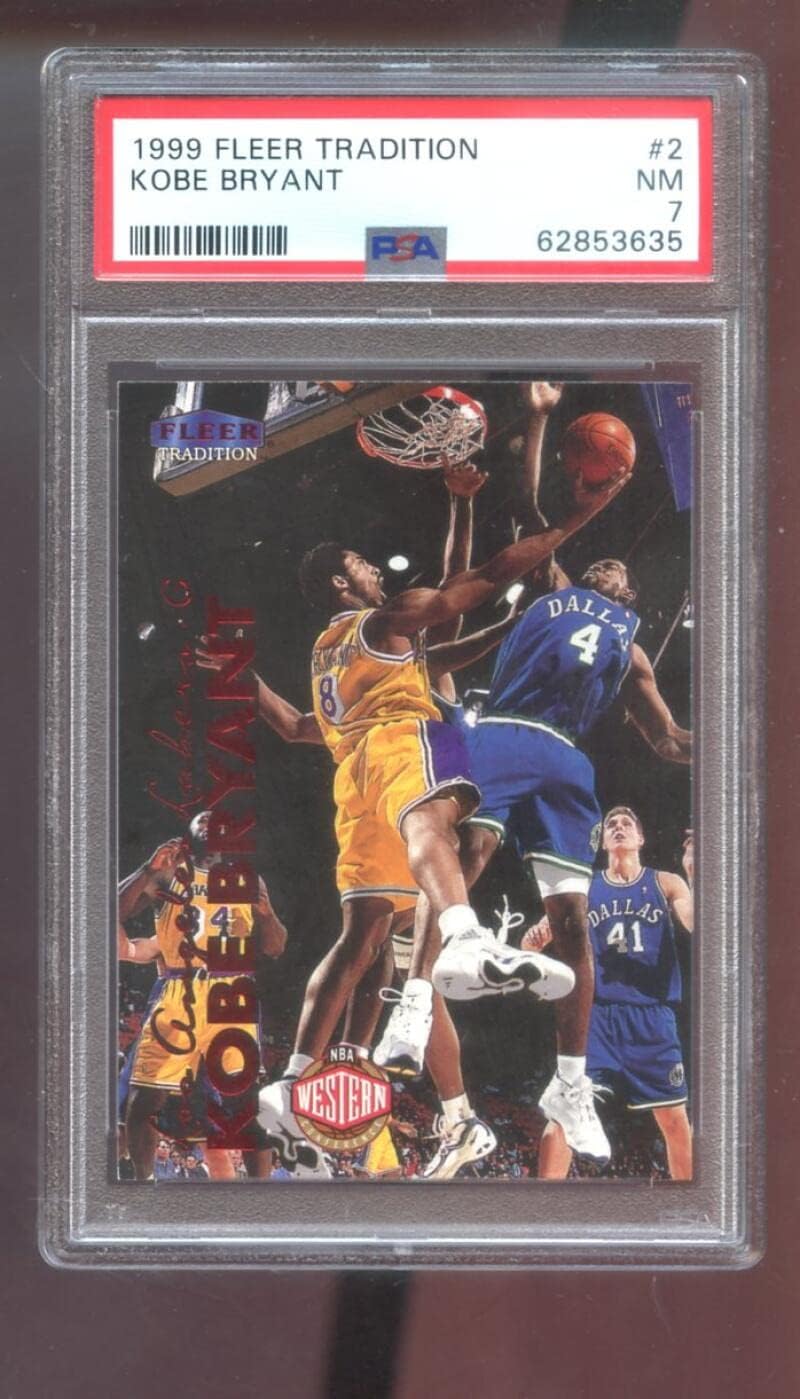 1999-00 Fleer Tradition #2 Kobe Bryant PSA 7 Graded Basketball Card NBA 99-00 Los Angeles Lakers 1999-2000