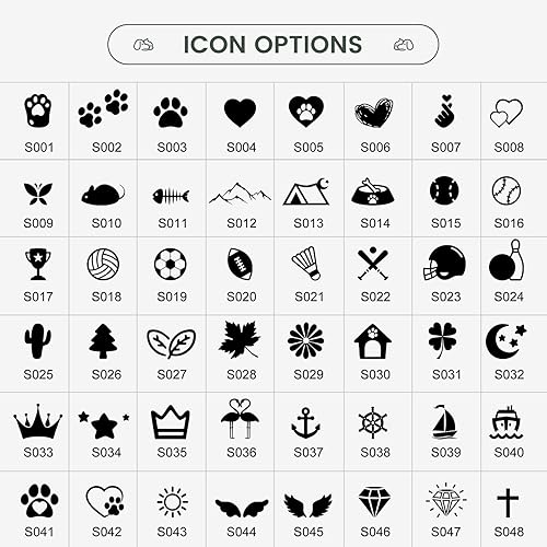 Miniatura 5 de YEHANTI Etiquetas de silicona grabadas para mascotas, silenciosas y ligeras, impermeables, personalizadas, con hermosos iconos, redondas