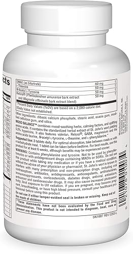 Miniatura 7 de Source Naturals Equilibrio del estado de ánimo, apoya el bienestar emocional* - 45 Tabletas