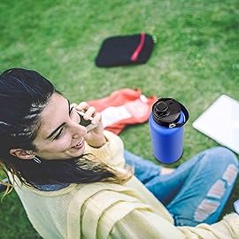 Lid for Hydro Flask 32/40 oz Wide Mouth Bottles | BPA-Free Replacement Cap Accessories Compatible with Hydroflask 20/64 Ounce Water Bottle | Top Spout Lids with Flex Handle