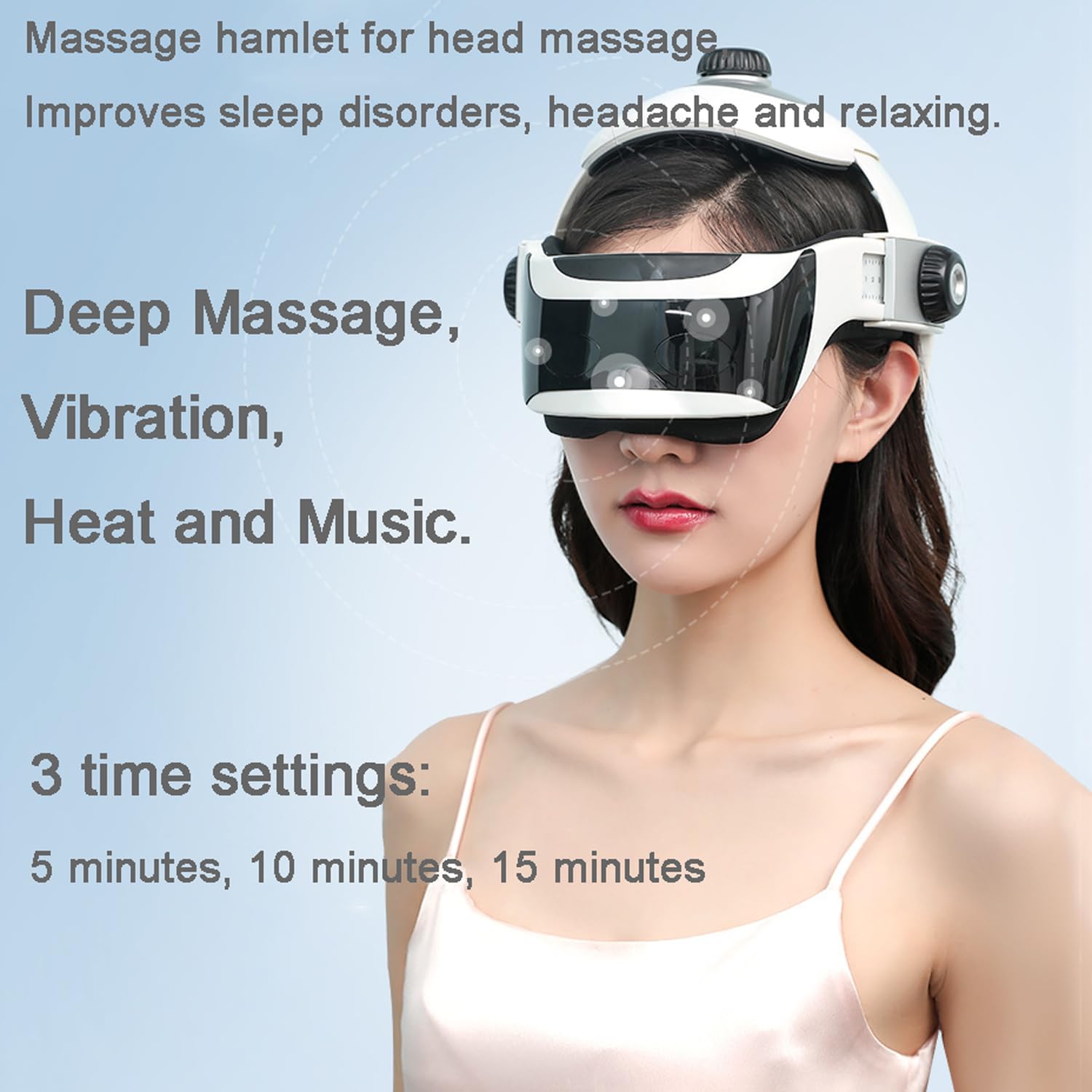Elektrische Kopfmassagegerät Helm Hauptmassager Druck Erschütterungs Kopfpunkte Einmassieren Sturzhelm Akupunktur Entspannung Gehirn Kopfmassage