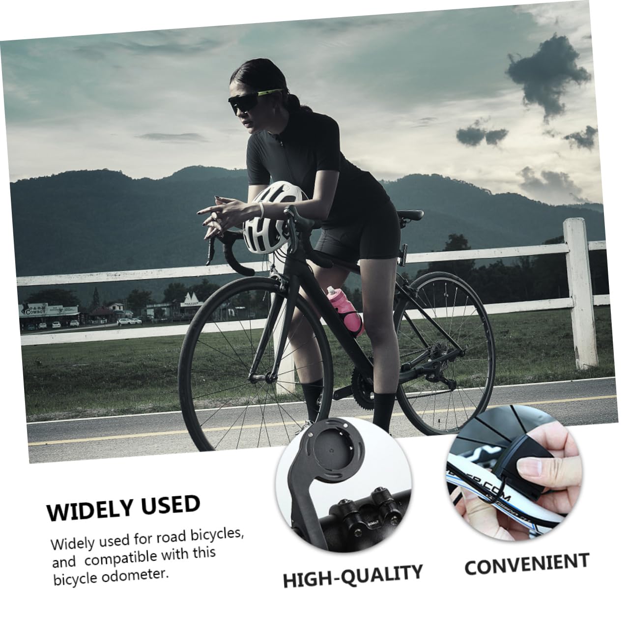 Happyyami Contachilometri Wireless Per Bici Da Montagna Tachimetro Misura Velocità e Design Leggero Display Retroilluminato