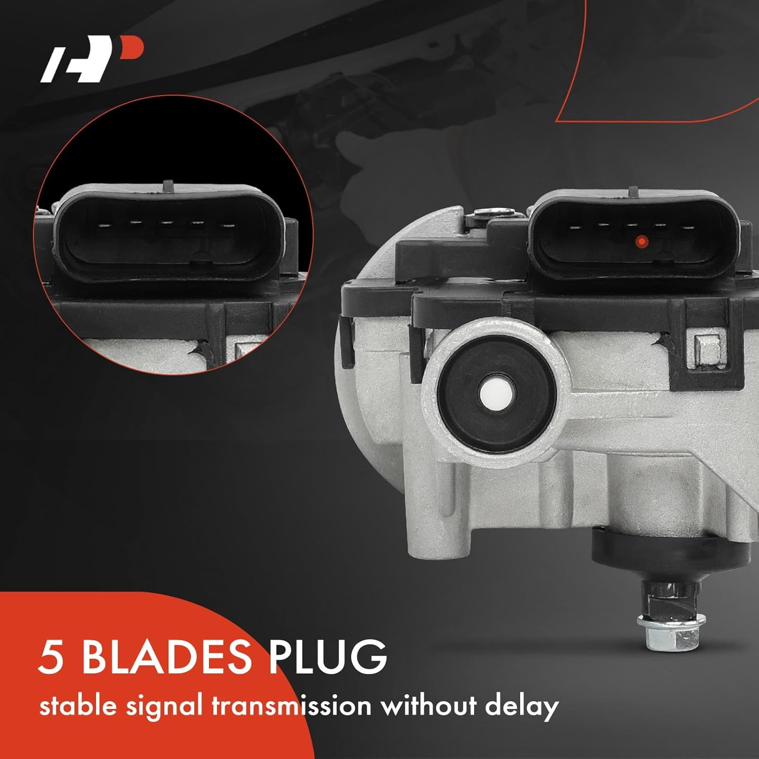 A-Premium Front Windshield Wiper Motor Without Washer Pump Compatible with Ford Focus 2000-2007, 2.0L 2.3L, Sedan/Wagon, 5-Pin, Replace# 2M5Z17508AA, 6S4Z17508AA, YS4Z17508BB