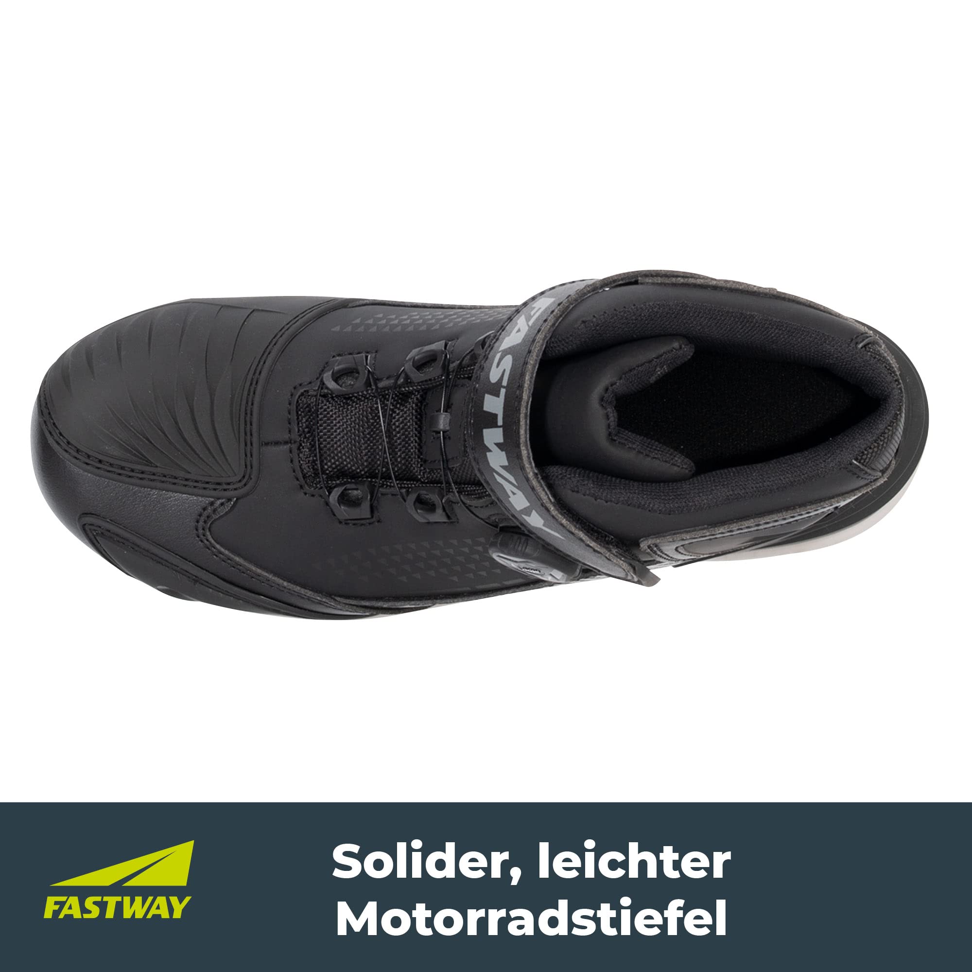 FAST WAY City 1 Motorrad Schuhe Herren & Damen, CE Zertifizierte Motorradschuhe, Motorradstiefel mit Schnürrad, Motorrad Stiefel mit TPU Schleifkante & Schalthebelverstärkung