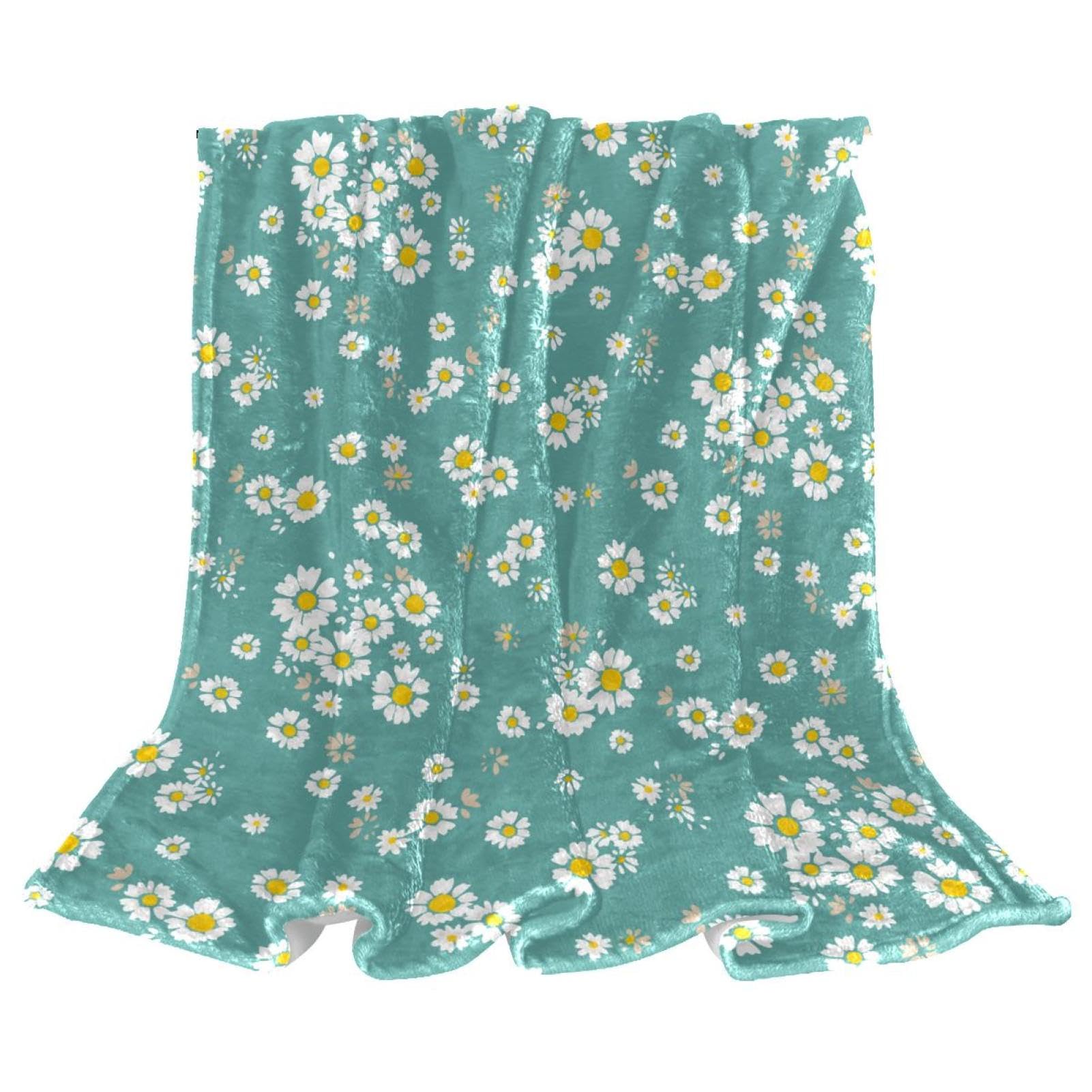 Couverture polaire fleur de marguerite pour réchauffer vos nuits
