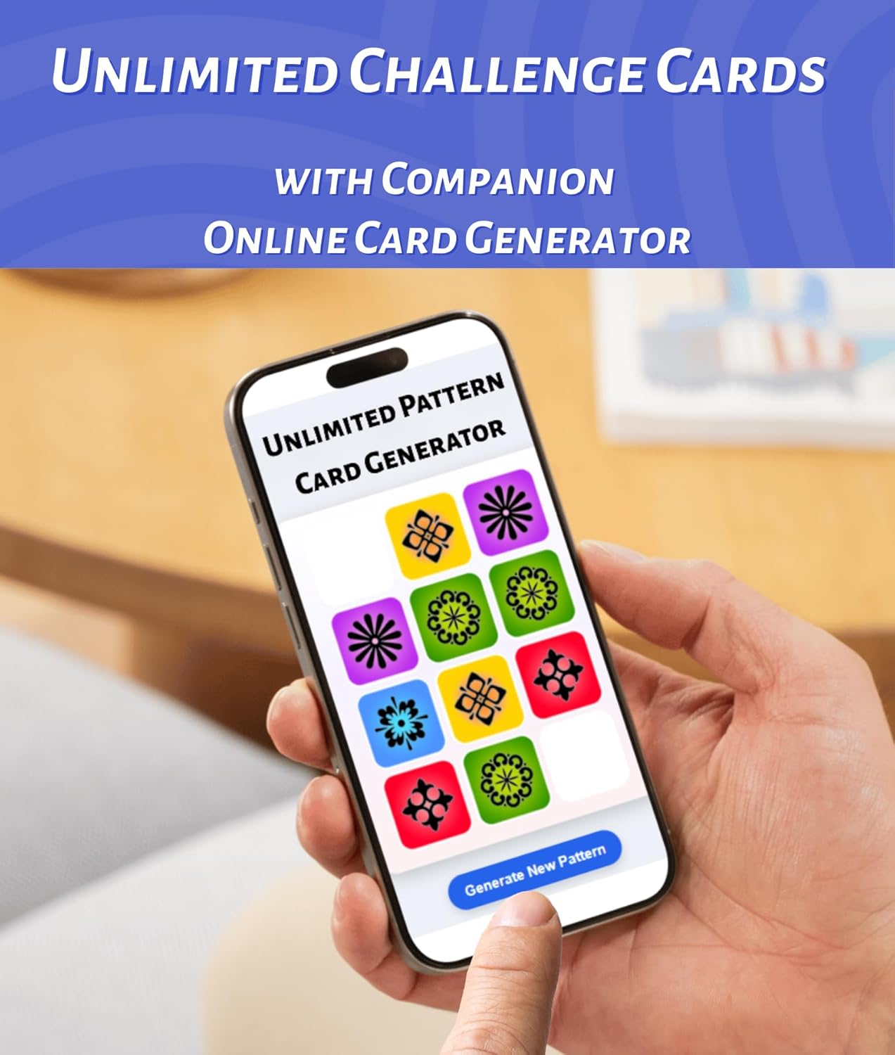 Pattern Matching Board Game for Kids & Adults, Family Night Board Games, Block Puzzle Games for Kids, Ages 3+ to 99 yrs, Play 1 to 5 Players, Unlimited Puzzle Cards, Perfect All Occasion Gift