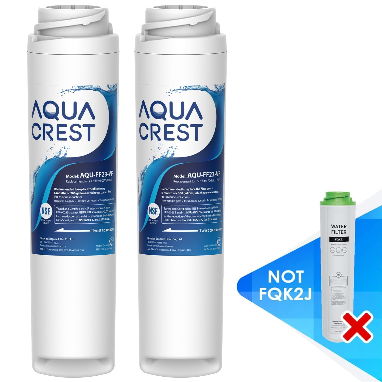AQUA CREST FQSVF Filter - Clean Water for GE Systems -4 AQUA CREST FQSVF Filter - Clean Water for GE Systems -4