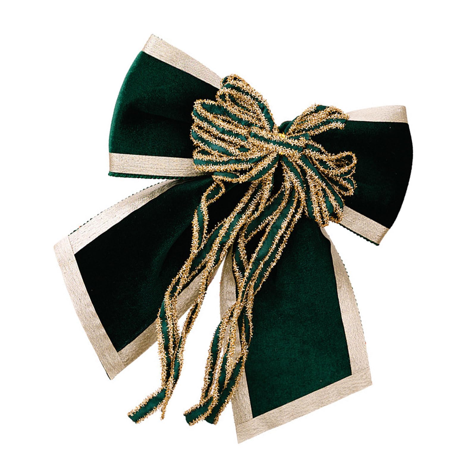 Jazuaiao Velvety Fabric Bowknot Christmas Tree Decoration for Front Door Wreath Mantels Wrapping Wedding Decoration Velvety Fabric Bowknot