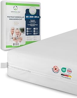 Sensalou Matratzenschoner 90x200x20 cm Wasserdicht - Allergiker Bezug