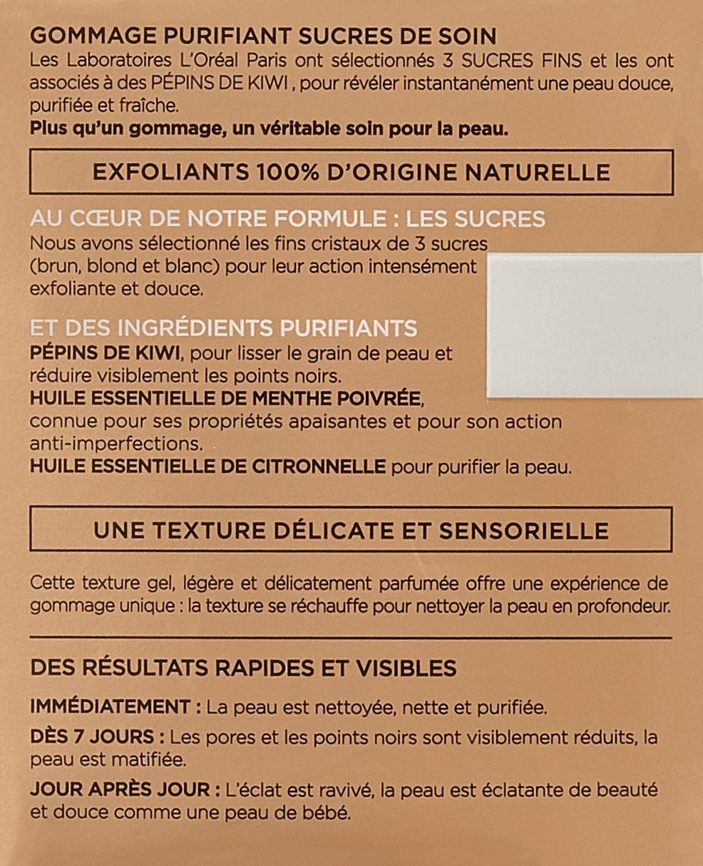 L'Oréal Paris – reinigendes Peeling für Gesicht und Lippen – Pflegezucker – 50 ml