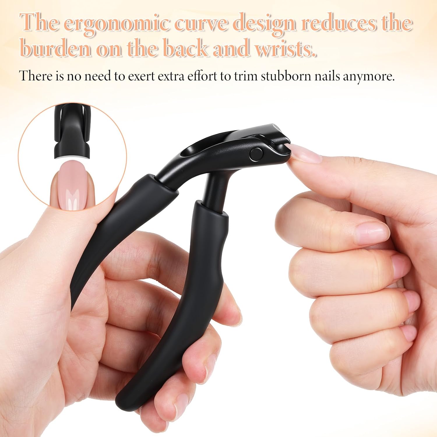 Large Nail Clippers Long Handle Toenail Clippers for Thick Toenails for Seniors Curved Head Toenail Clipper Stainless Steel Angled Head Toe Nail Clipper with Catcher for Toenails Fingernails