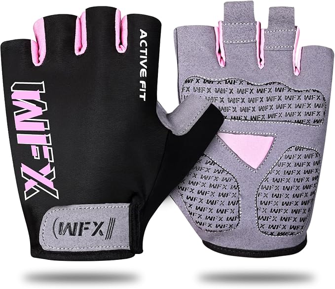 WFX Guantes de Gimnasio con Soporte de Muñeca Transpirables Antideslizantes para Fitness y Levantamiento de Pesas