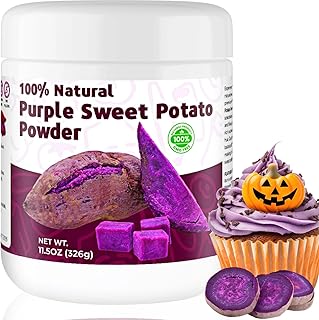 Purple Sweet Potato Powder 11.5oz (326g) - Natural Food Coloring for Baking, Drinks & Smoothies|Ube/Purple Yam Alternative, Non-GMO, Gluten-Free, Resealable Pack