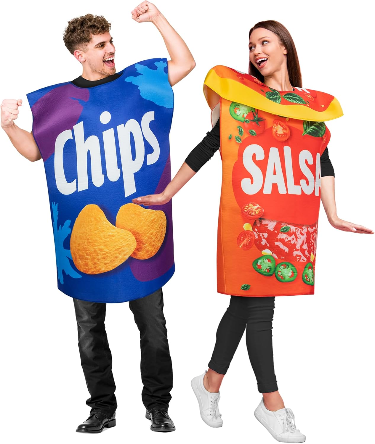 Zadin Chips and Salsa Costume, Best Friend Costume For Women, Men, Dynamic Duo Matching 2025 Halloween Couple Costume