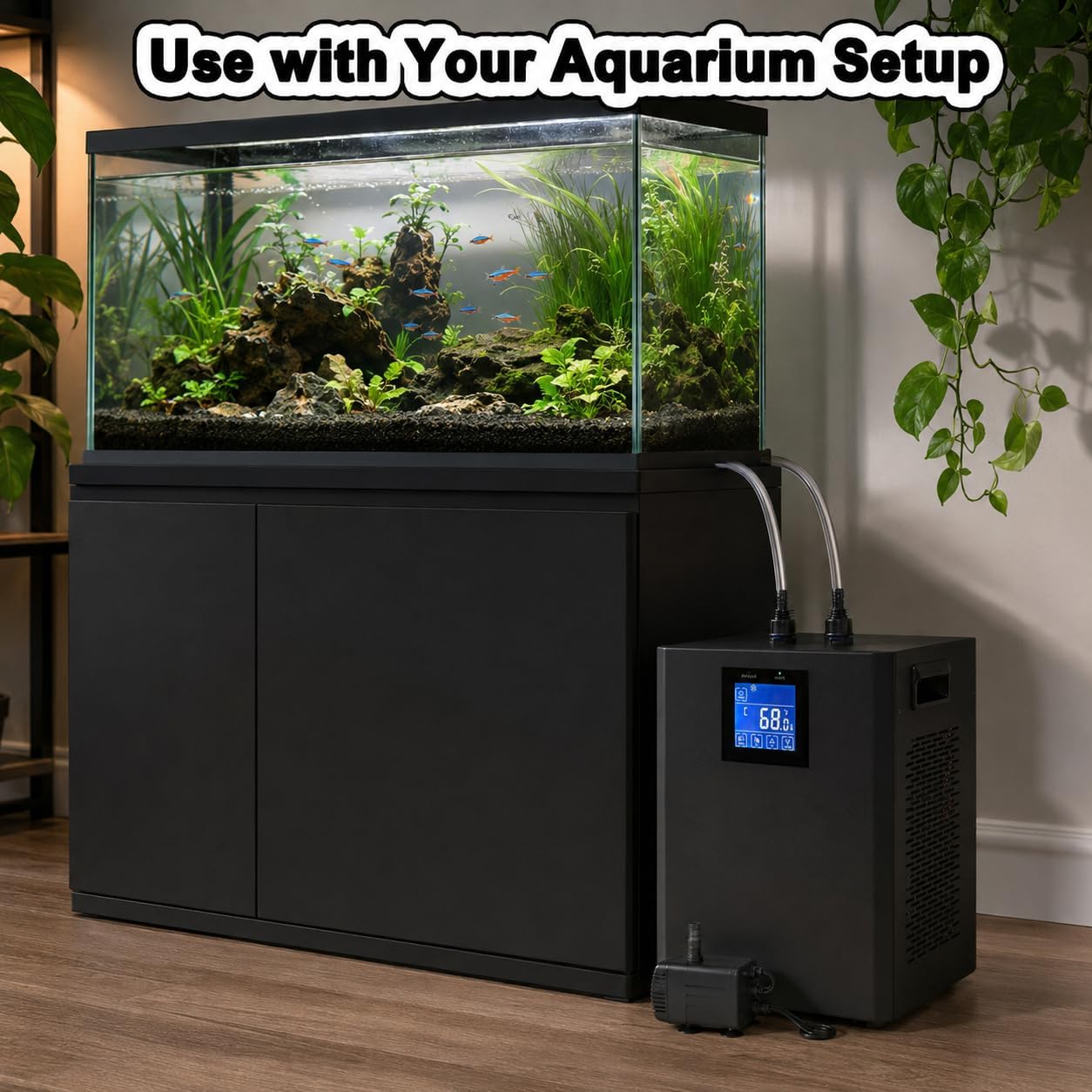 Enfriador de acuario de 1/3 HP para tanque de 79 galones con pantalla LED y