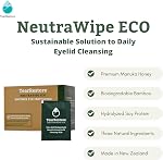 TearRestore NeutraWipe Eco Manuka Honey Eyelid Wipes | Ultra-Soft Biodegradable Eyelash Cleanser For Blepharitis & Dry, Itchy, Swollen, Irritated Eyes (30 Count)