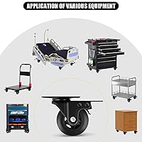 Vista 7 de Apllamo Juego de 4 ruedas de 3 pulgadas, 4 ruedas silenciosas resistentes, carga máxima de 2000 libras. Adecuado para hacer ruedas suaves