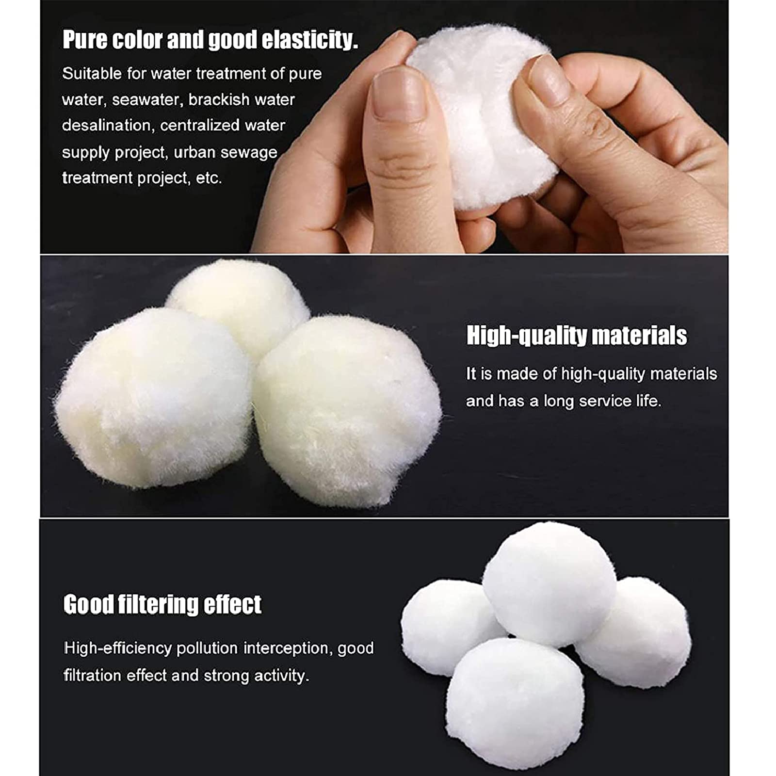 GJXJY Sfera Filtrante per Piscina, Filtro Balls Sfere per Filtrazione a Sabbia per Piscine può Essere Riutilizzato Sabbia Filtrante, per Piscina Acquario Vasca Pesci