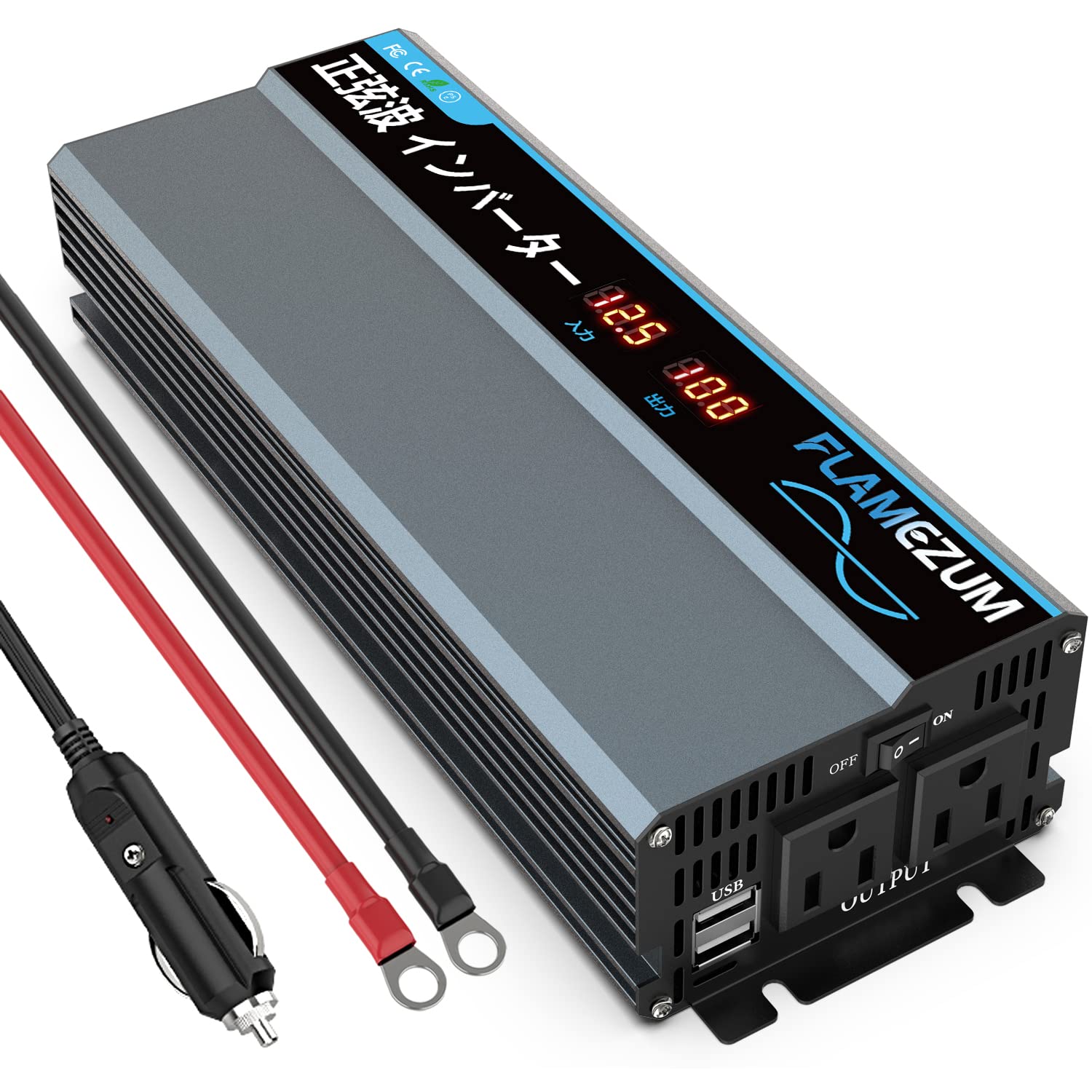 Amazon.co.jp: 12V 1000W インバーター 正弦波 DC12V-AC100V 新型仕様 