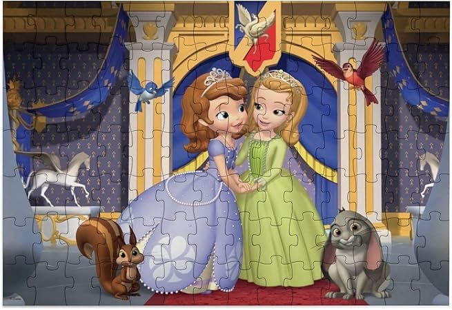 Amazon Co Jp ディズニー ちいさなプリンセスソフィア Disney Sofia The First ジグソーパズル 98ピース 学生 子供 Toys Jigsaw Puzzle 木製パズル おもちゃ 幼児 アニメ 人気 漫画 プレゼント 壁飾り 無毒無害 初心者向け ギフ 誕生日 贈り物 おもちゃ