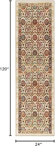 Miniatura 51 de Antep Rugs - Alfombras antideslizantes (antideslizante) 4 x 6 con parte trasera de goma floral geométrica de bajo perfil para interiores