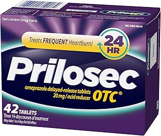 Prilosec OTC Heartburn Relief and Acid Reducer Tablets, Wildberry, 42 ct. (2-Pack)