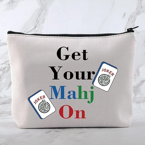 Miniatura 3 de Mahjong Lover Gift Mahjong Juego de mesa Regalo Consigue tu bolsa Mahjon Bolsa de almacenamiento Mahjong Lucky Mahjong Regalo para jugador, Consigue