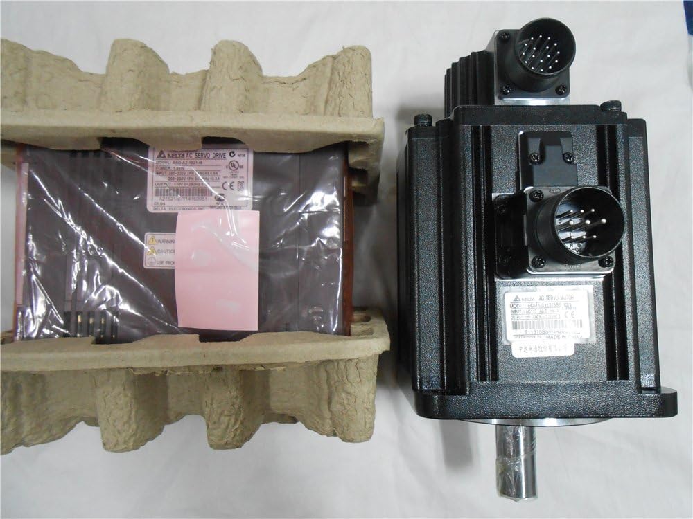 Delta CNC AC Servo Motor Drive Controller Kits System 1KW 4.77Nm 5.6A 130mm ECMA-E11310RS+ASD-A2-1021-M with 3M Cable
