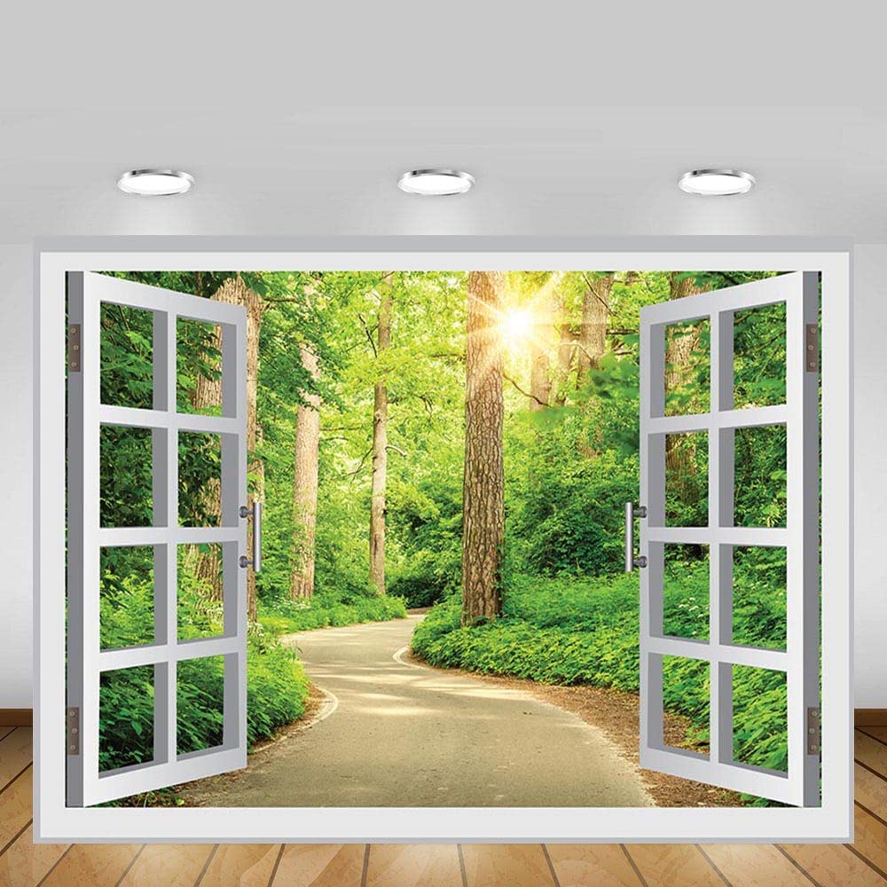Ventana De Pared Verde Hd Dos Macetas De Flores En Una Vieja Ventana
