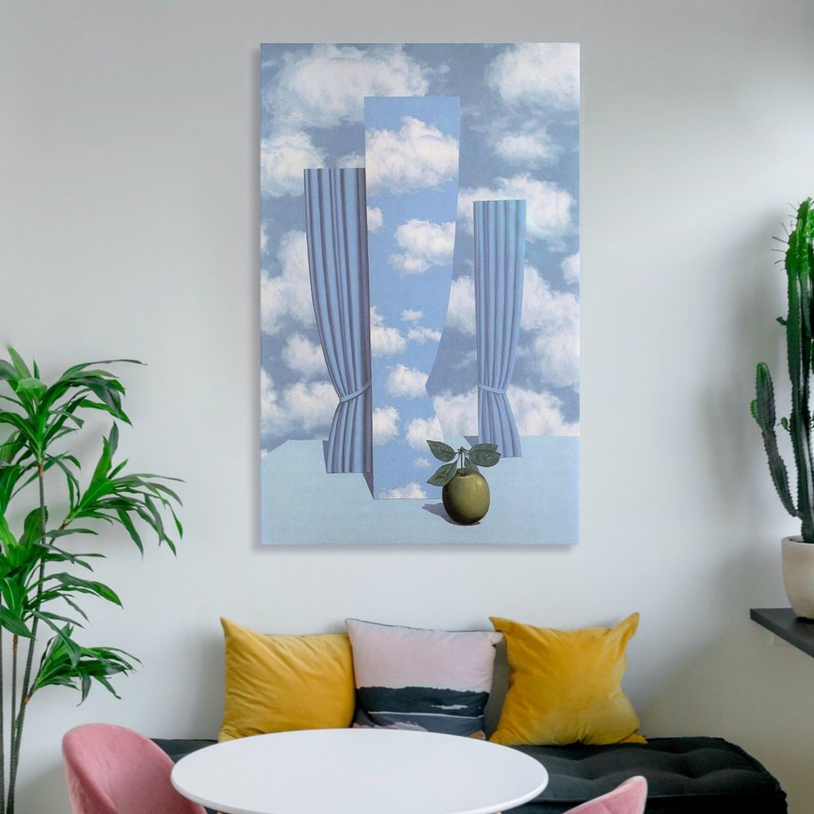 マグリット　リトグラフ「美しい世界」 Amazon.co.jp: René Magritteルネ・マグリット《美しい世界》ポスター