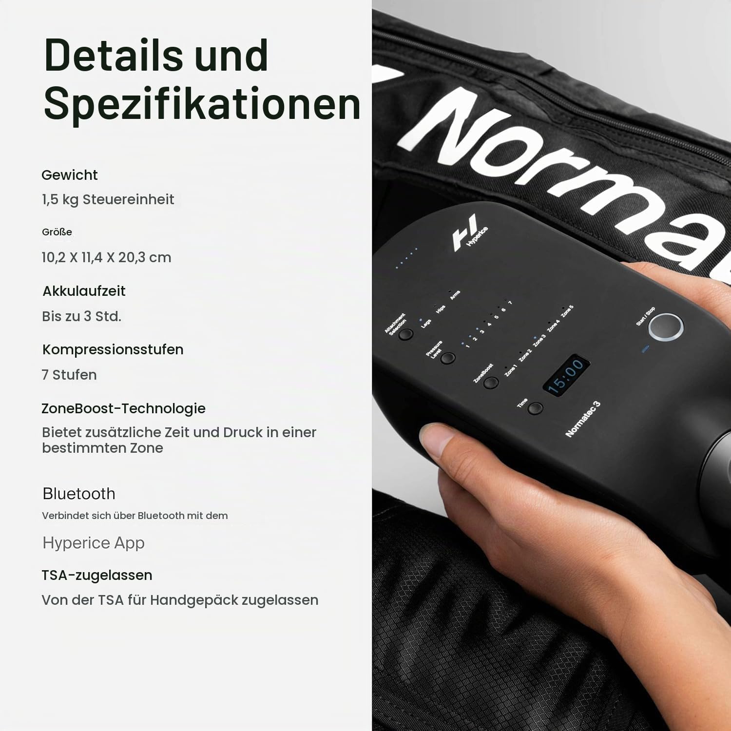 Hyperice Normatec 3 Legs Kompressionsstiefel Regeneration Größe Standard