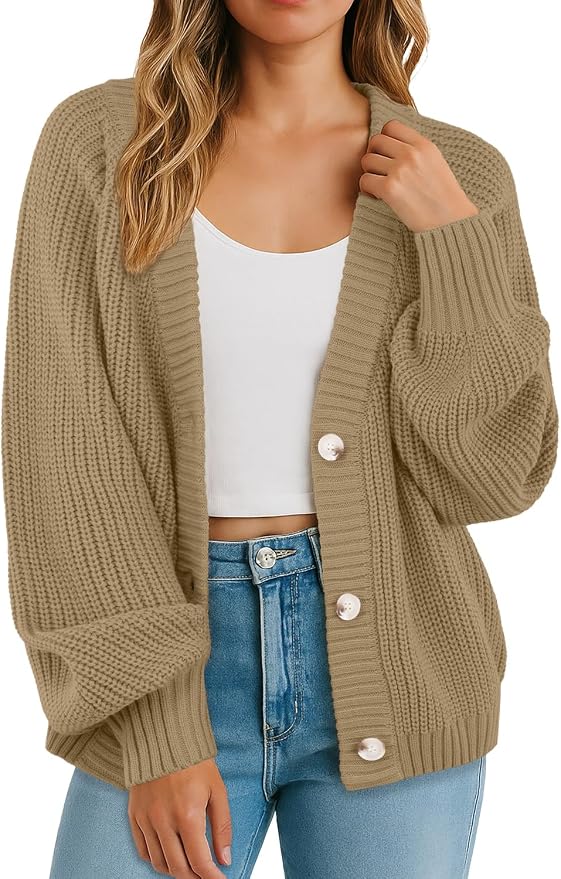 Oversized Sweater Chunky Cardigan UK