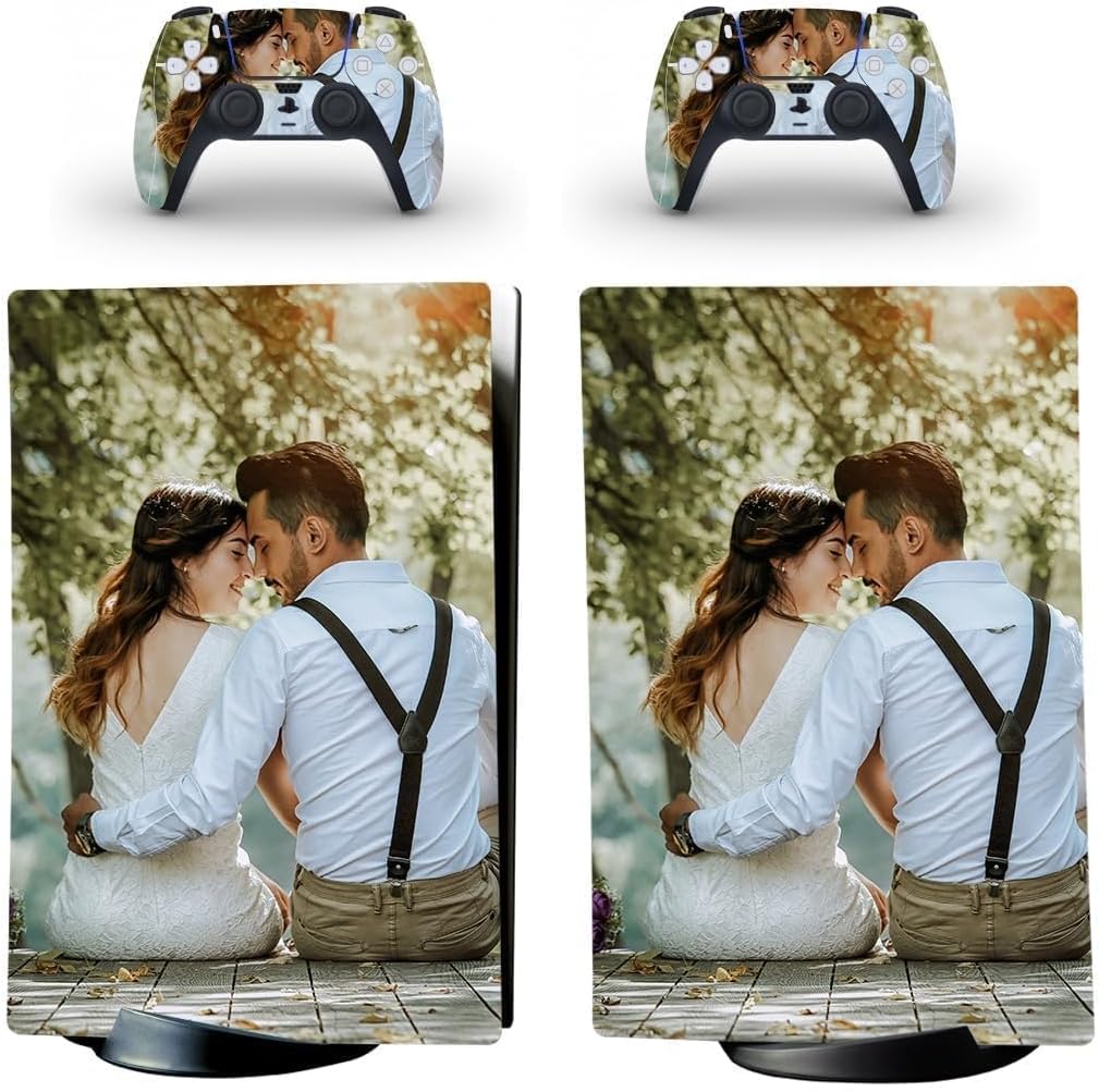 Custom Vinyl Skin for PS5 Digital Edition Console & Controllers - Personalized with Your Photos - Sticker Decal Cover