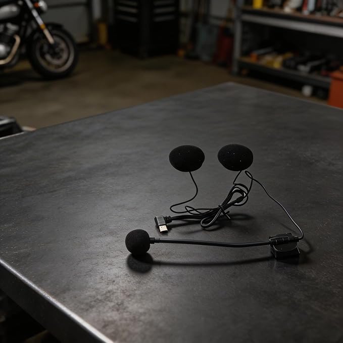 Auricular para casco de moto con micrófono tipo C y cancelación miniatura 6