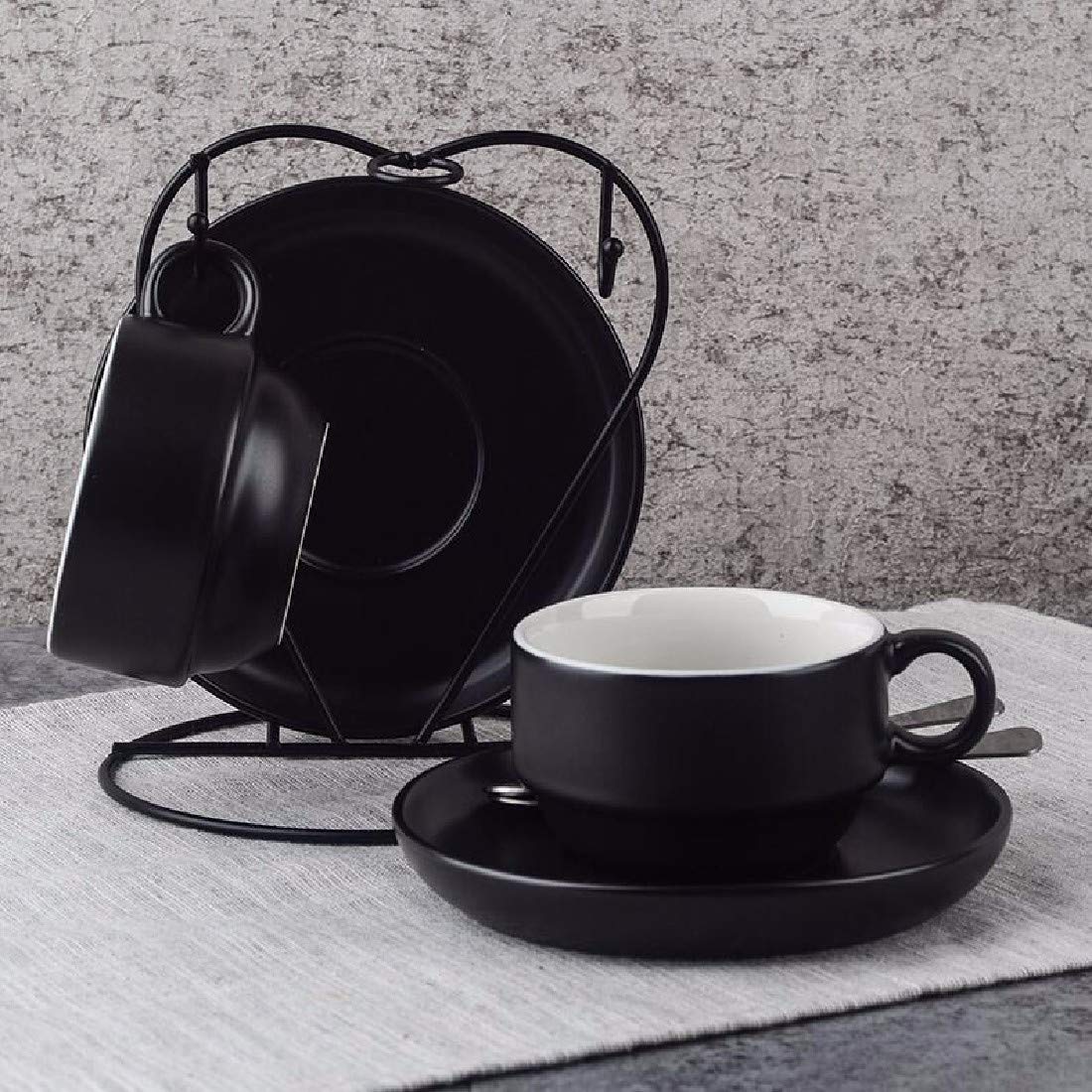 ZPSPZ Coffee Cups Nordic Creative Style, Handmade Coffee Cup Set, Home Ceramics, Cups, Dishes and Spoons,G