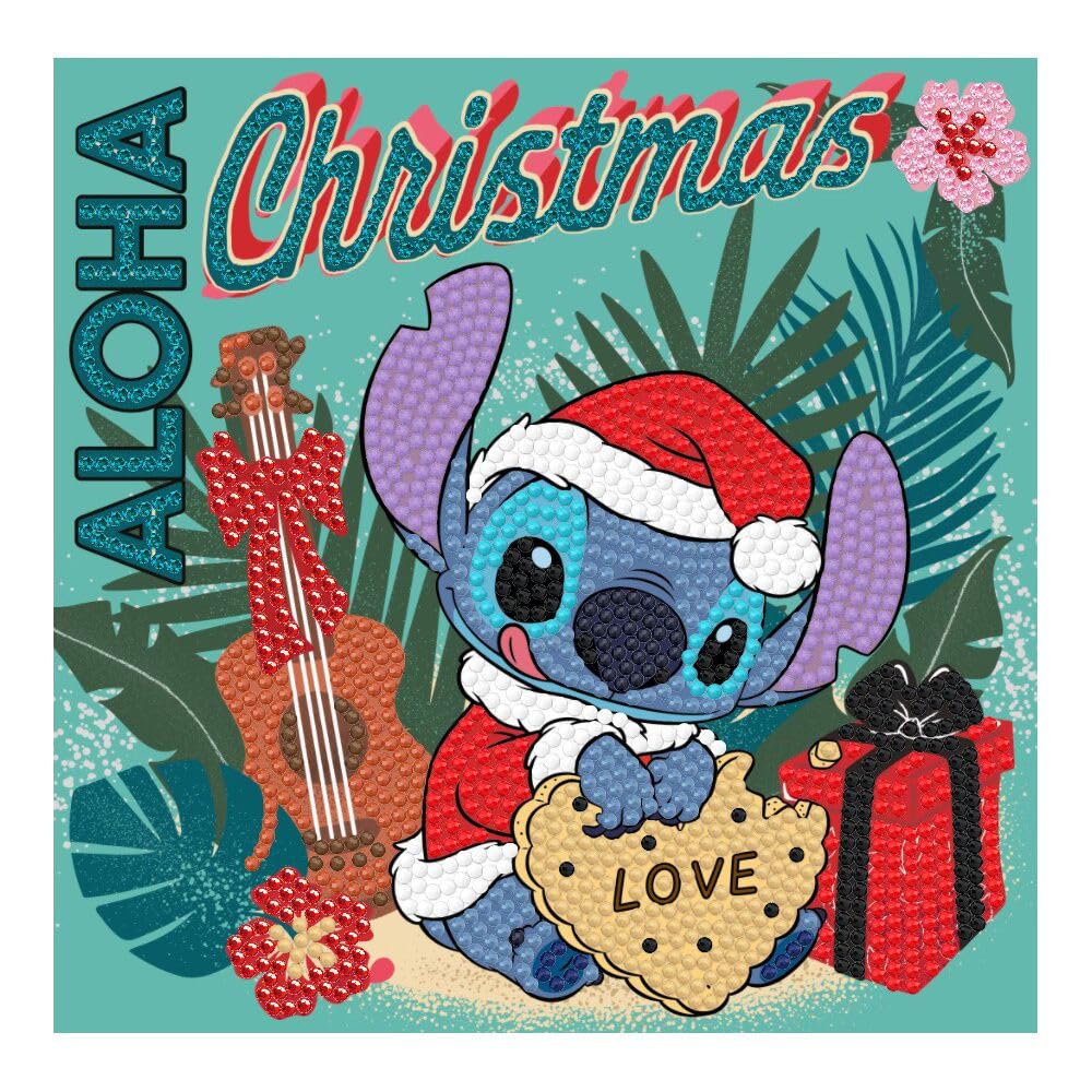Crystal Art Stitch Christmas Aloha 18X18cm Card
