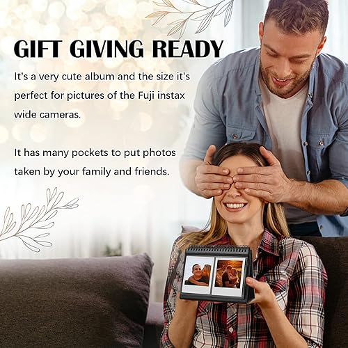 Miniatura 9 de Paquete de 2 álbumes de fotos para cámara Fujifilm Instax Wide 300, Polaroid 600, álbumes para cámara de película instantánea Polaroid Now+ Now